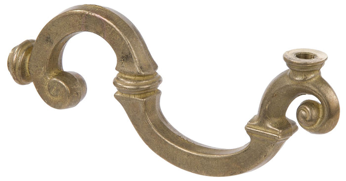 Die Cast Brass Lamp Arm, 8 5/8" long, 1/8F X 1/8F