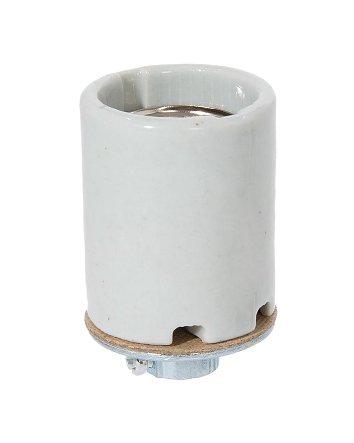 E-26 Keyless Glazed Porcelain Socket, 4KV Pulse Rated, 1/8IPS