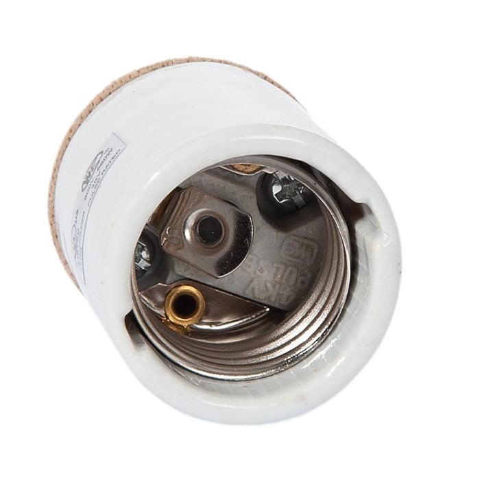 E-26 Keyless Glazed Porcelain Socket, 4KV Pulse Rated, 1/8IPS