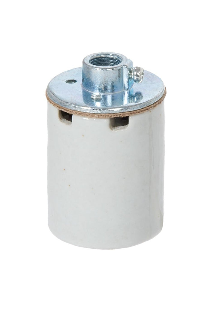 E-26 Keyless Glazed Porcelain Socket, 4KV Pulse Rated, 1/8IPS