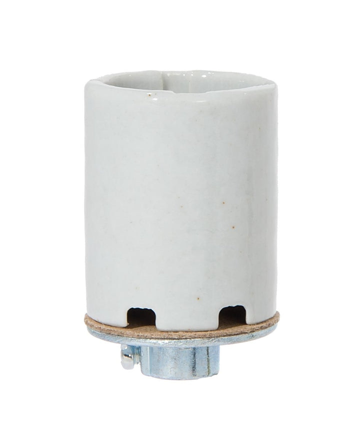 E-26 Keyless Glazed Porcelain Socket, 4KV Pulse Rated, 1/8IPS