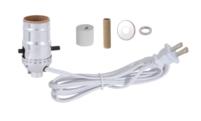 E-26 Pre-wired Bottle Kit with 3/4" Adapter, White Cord