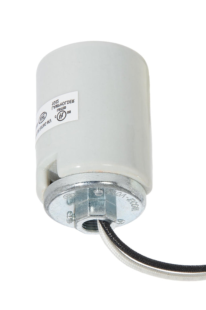 E-39 Mogul Heavy Duty Keyless Glazed Porcelain Socket with Metal Cap, 4KV Pulse Rated