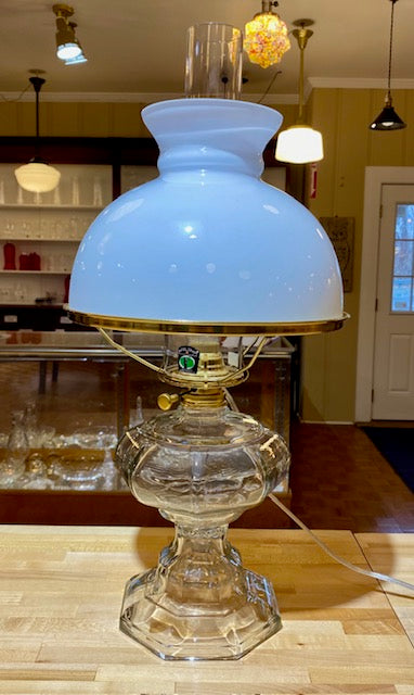 Early Sewing Lamp Pattern Complete with Electric Burner, Chimney, and Shade (67516)