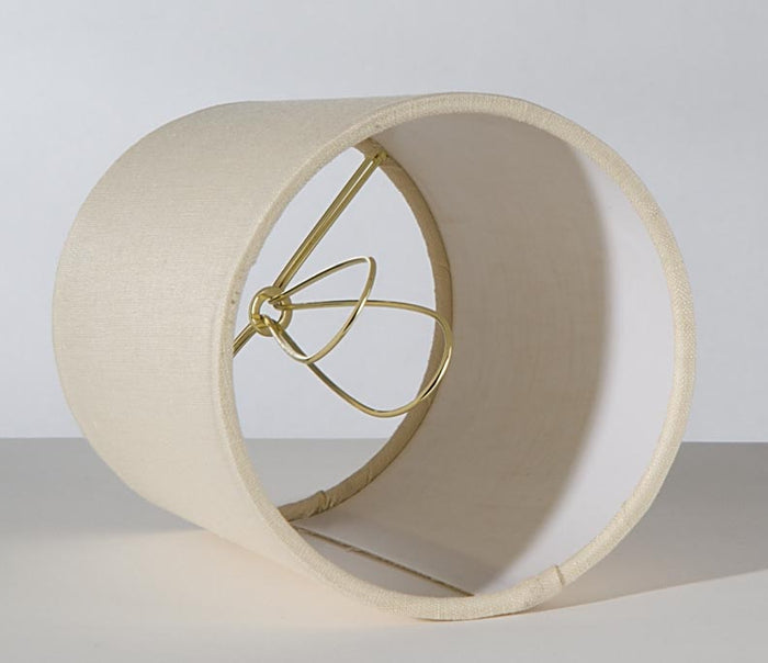 Eggshell Color, 100% Linen Hardback, Retro Drum Chandelier Shade (00710ES)