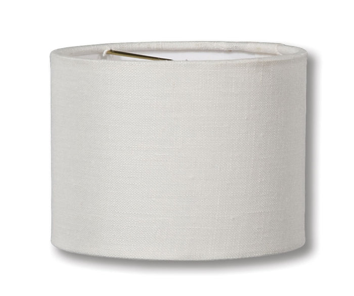 Eggshell Fine Linen Chandelier Mini Drum Hardback Shade