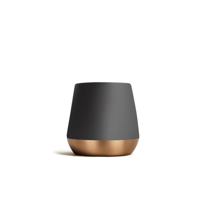 Black and bronze 8oz mug on a white background