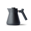Black kettle on a white background