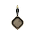 Top view of FINEX 1 Qt. Cast Iron Sauce Pan displayed on a white background