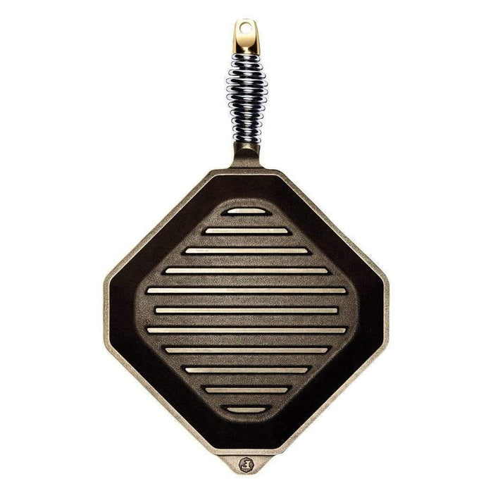 FINEX 10″ Cast Iron Grill Pan, Grillet displayed on a white background
