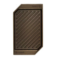 Top view of FINEX 15″ Cast Iron Lean Grill Pan displayed on a white background