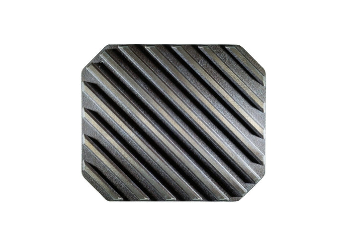 Bottom view of FINEX 8'' Cast Iron Grill Press displayed on a white background