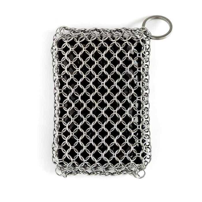 FINEX Cast Iron chained sponge displayed on a white background