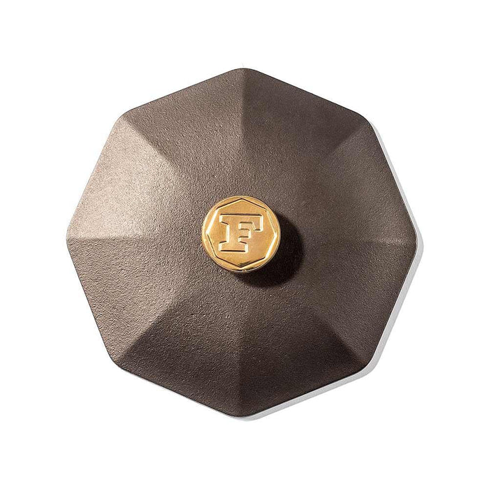 Top view of 8 inch FINEX Cast Iron Cover displayed on a white background