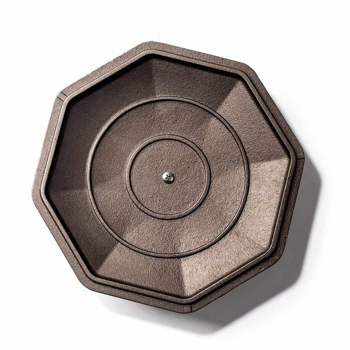 Bottom view of FINEX Cast Iron Cover displayed on white background