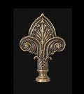 Fleur-de-lis Lamp Finial, 3 1/4 inch ht, 1/4-27 tap