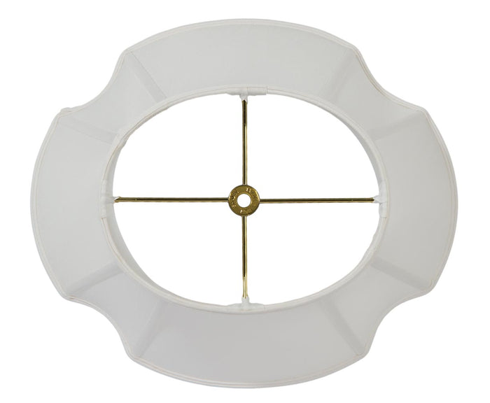 French Oval Lamp Shades - Off White Tissue Shantung Material