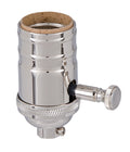 Full Dimmer, Turned Brass Premium Light Socket, Brass, Nickel Plated