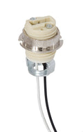 G9 External Threaded Porcelain Socket With Ring, 72" Wires, 3/4" Dia.