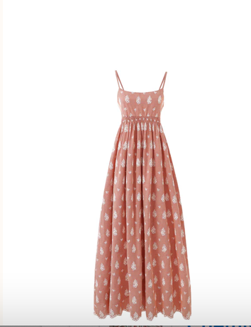 Gingham Embroidered Sun Dress
