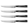Ginsu Forged Damascus 4 Piece 5″ Steak Knife Set displayed on a white background