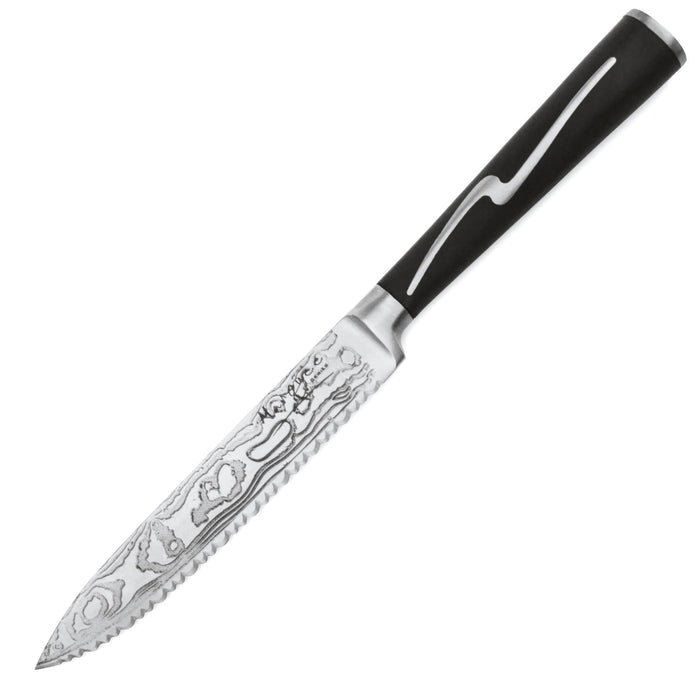 Ginsu Forged Marquee 5″ Serrated Utility Knife displayed on a white background