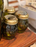 Glass Cheese/Spice Shaker with Metal Lid