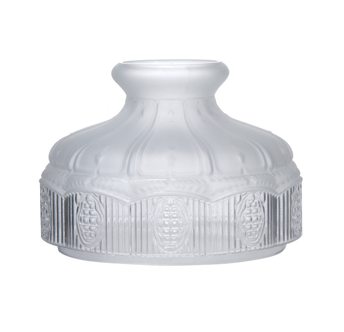 Glass Lamp Shade Satin Crystal Top, 10 inch fitter