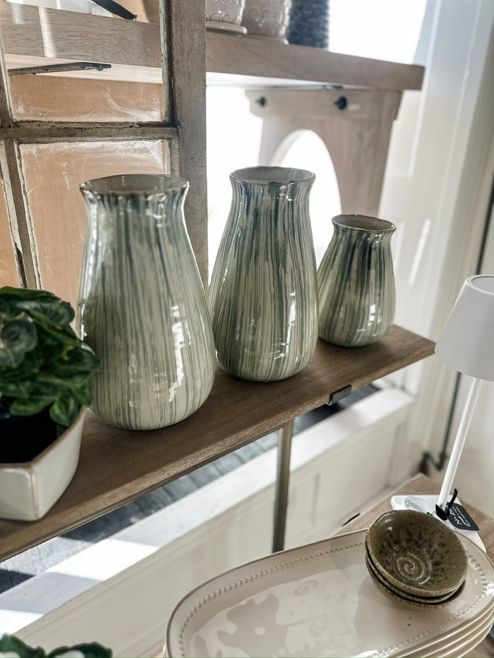 Glazed ceramic vase -10.6"
