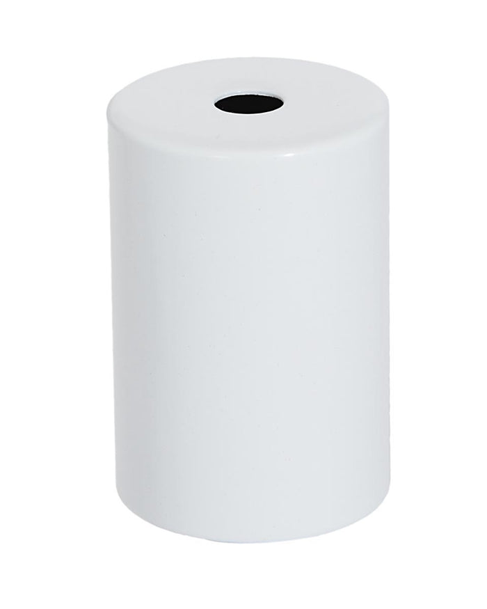 Glossy White Finish Steel E-26 Lamp Socket Cup COMPLETE with Socket and Mounting Hardware