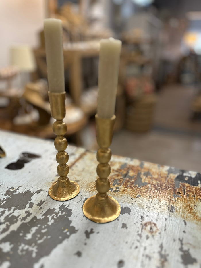 Gold ball candle stick -Short