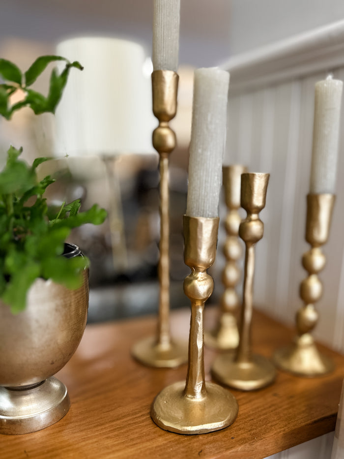 Gold ball candle stick -Short