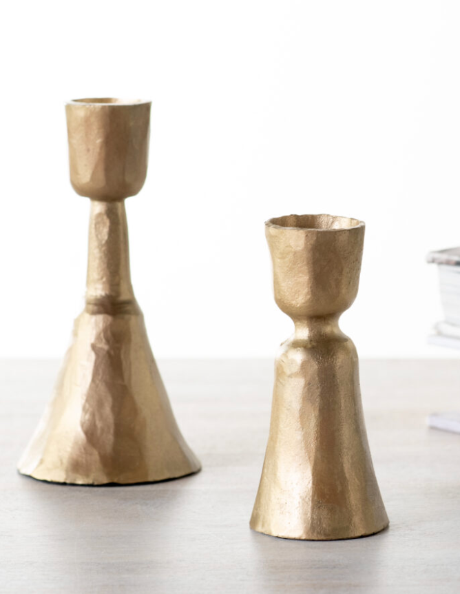 GOLD CANDLE HOLDER- tall
