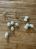 Gold + Pearl Chandelier Earrings