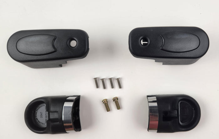 Pressure cookers replacement handles with screws displayed on a white background