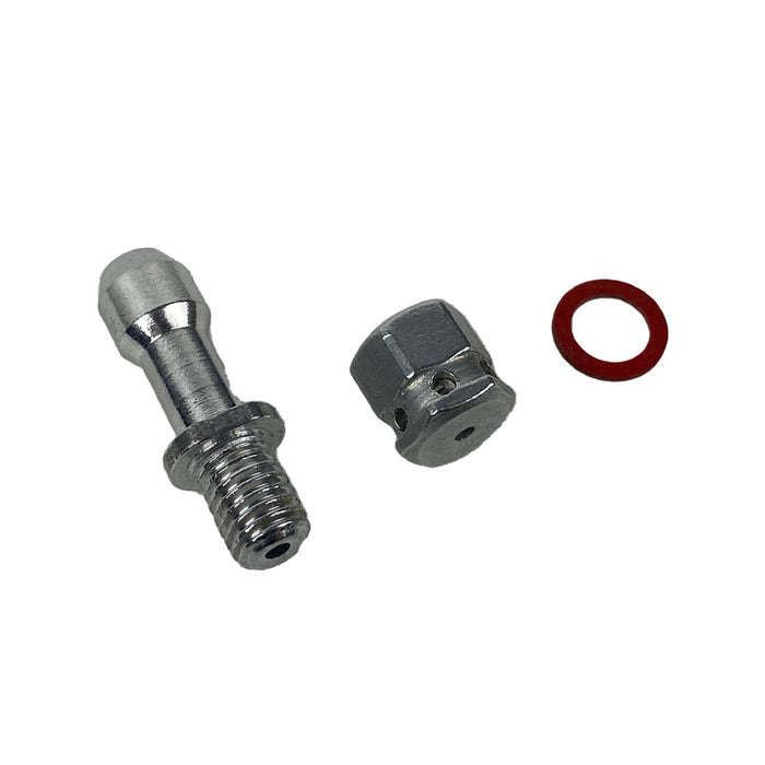 Vent pipe with gasket and nut displayed on a white background