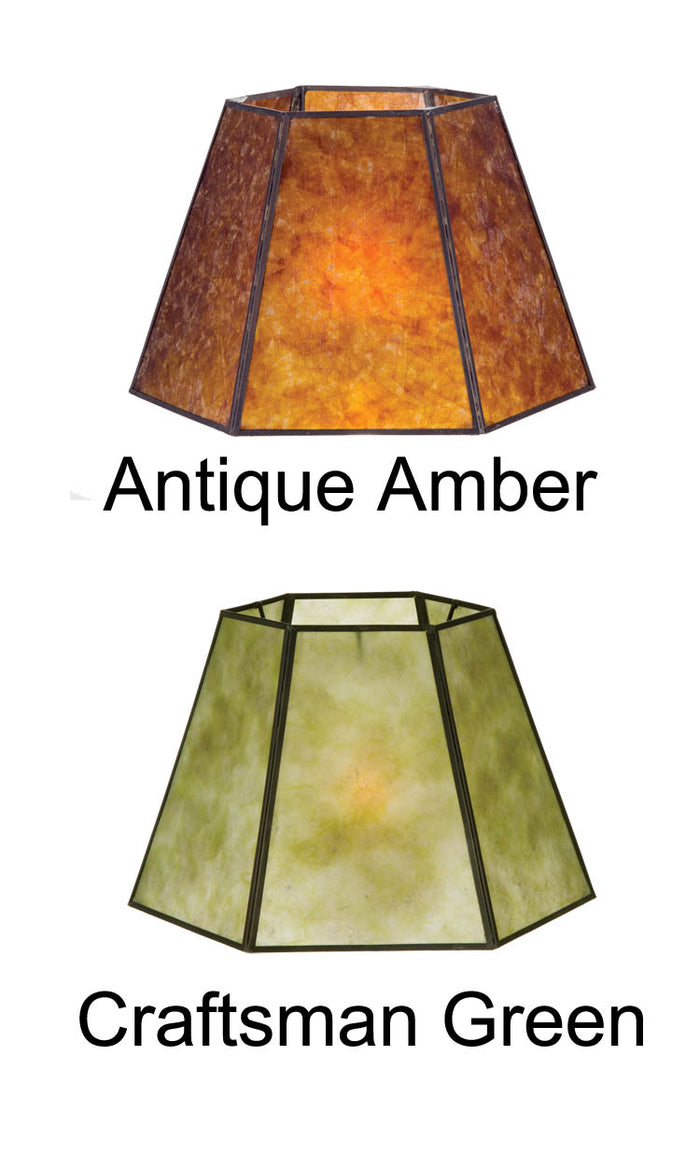 Green Mica Panel Small Hexagon Shade
