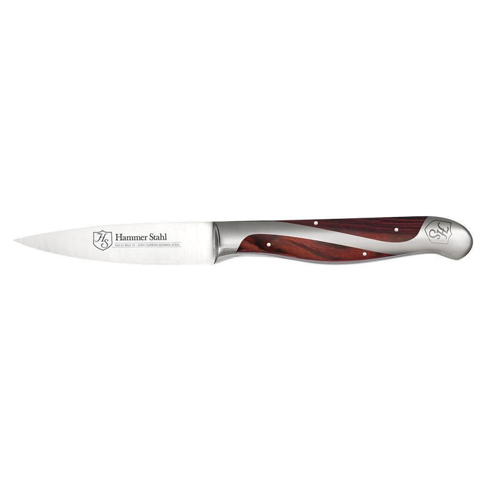 Hammer Stahl 3.5″ Paring Knife displayed horizontally on a white background