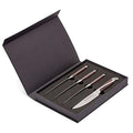 Hammer Stahl 4-Piece 5″ Robust Steak Knife Set inside storage box/packaging displayed on a white background