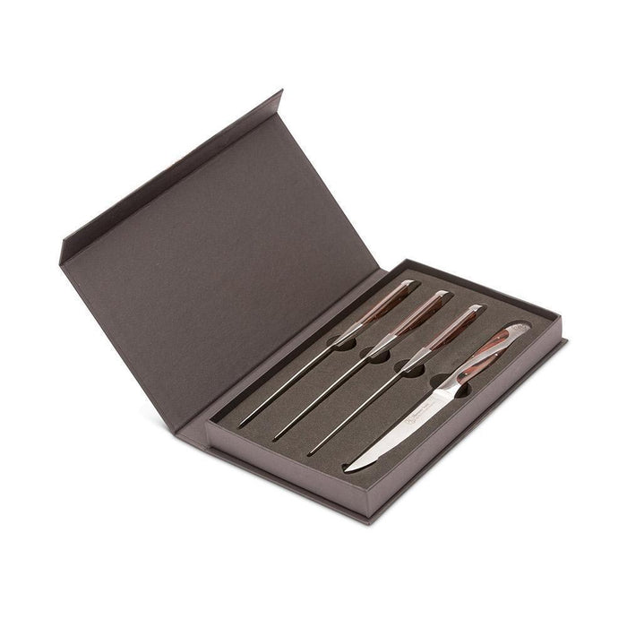 Hammer Stahl 4-Piece Steak Knife Set inside storage box/packaging displayed on a white background