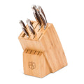 Hammer Stahl 5-Piece Core Cutlery Set inserted into a wooden knife block displayed on a white background
