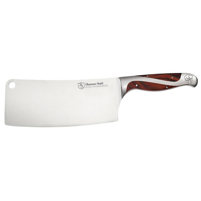 Hammer Stahl 8″ Cleaver displayed horizontally on a white background