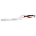 Hammer Stahl 9″ Offset Bread Knife displayed horizontally on a white background