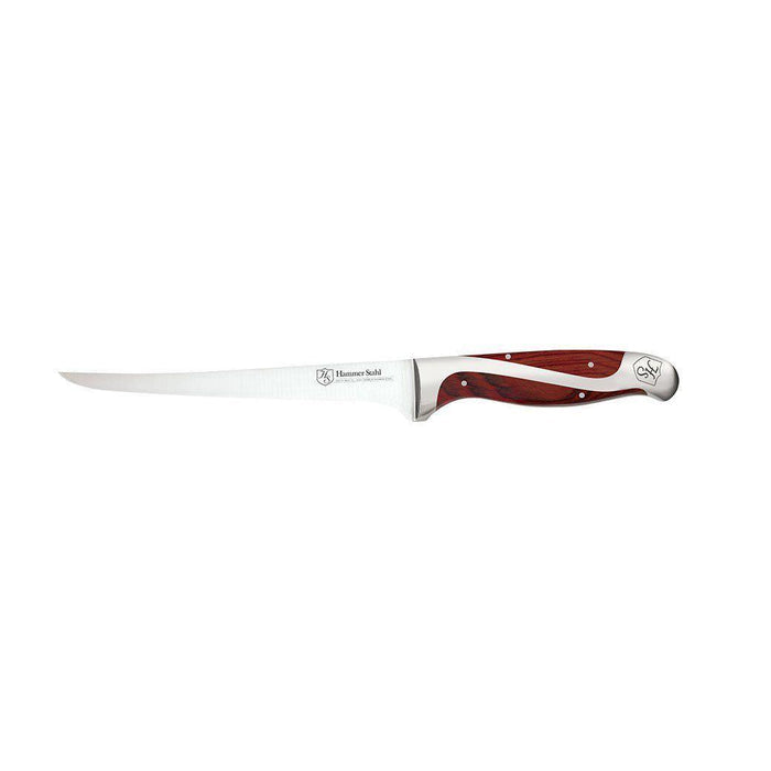7 inch Hammer Stahl Filet Knife displayed horizontally on a white background