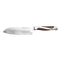 5.5 inch Hammer Stahl Santoku Knife displayed horizontally on a white background