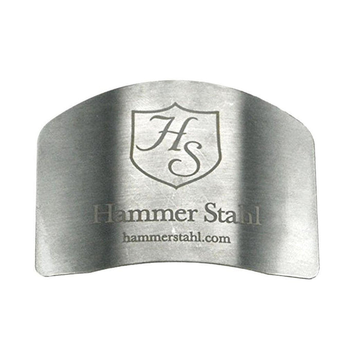Top view of Hammer Stahl Stainless Steel Finger Guard displayed on a white background