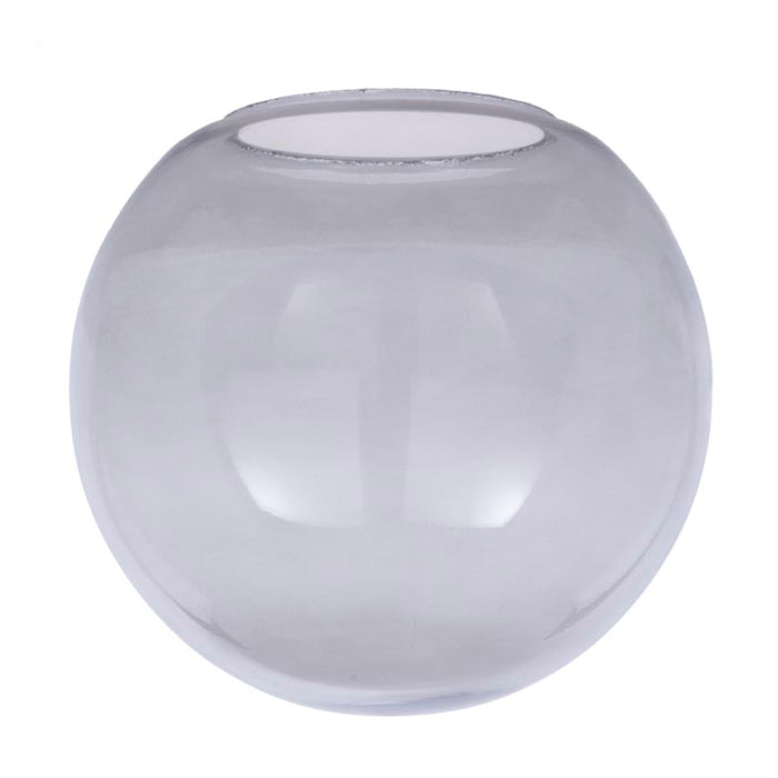 Hand Made Smoked Glass Neckless Ball Shades, 4 inch top opening (08856S)