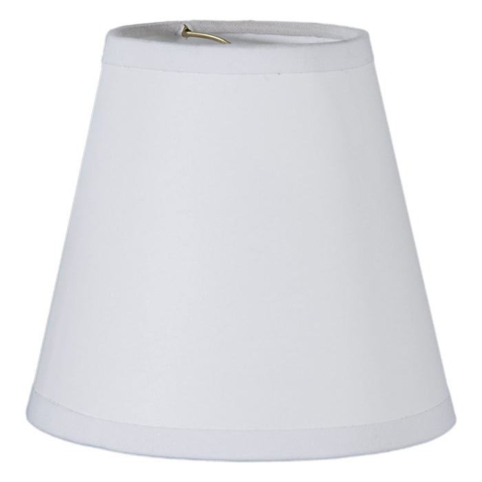 Hardback CHANDELIER EMPIRE Shade, Off-White Matte paper with white styrene lining  3" (T) x 5" (B) x 4.5" (H) (00780WE)