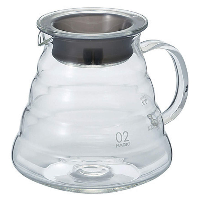 600 ml Hario V60 range server glass displayed on a white background