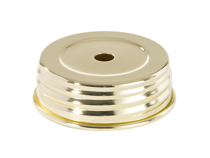 Heavy, Brass Plated Steel Mason Jar Lid Adapter, 2-11/16" Dia. (20052)